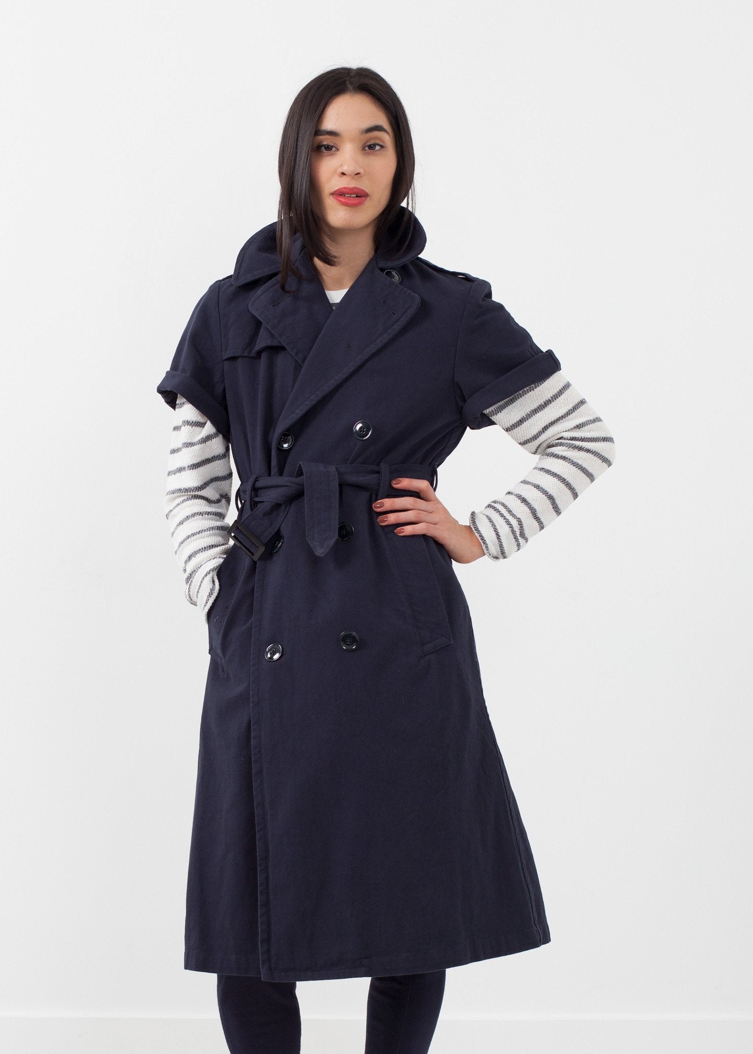 Rolled Sleeve Trenchcoat (6707087474782)