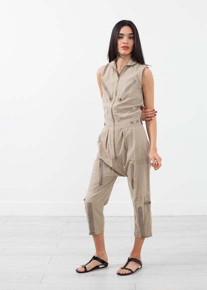 Sleeveless Harem Flightsuit (6707087573086)