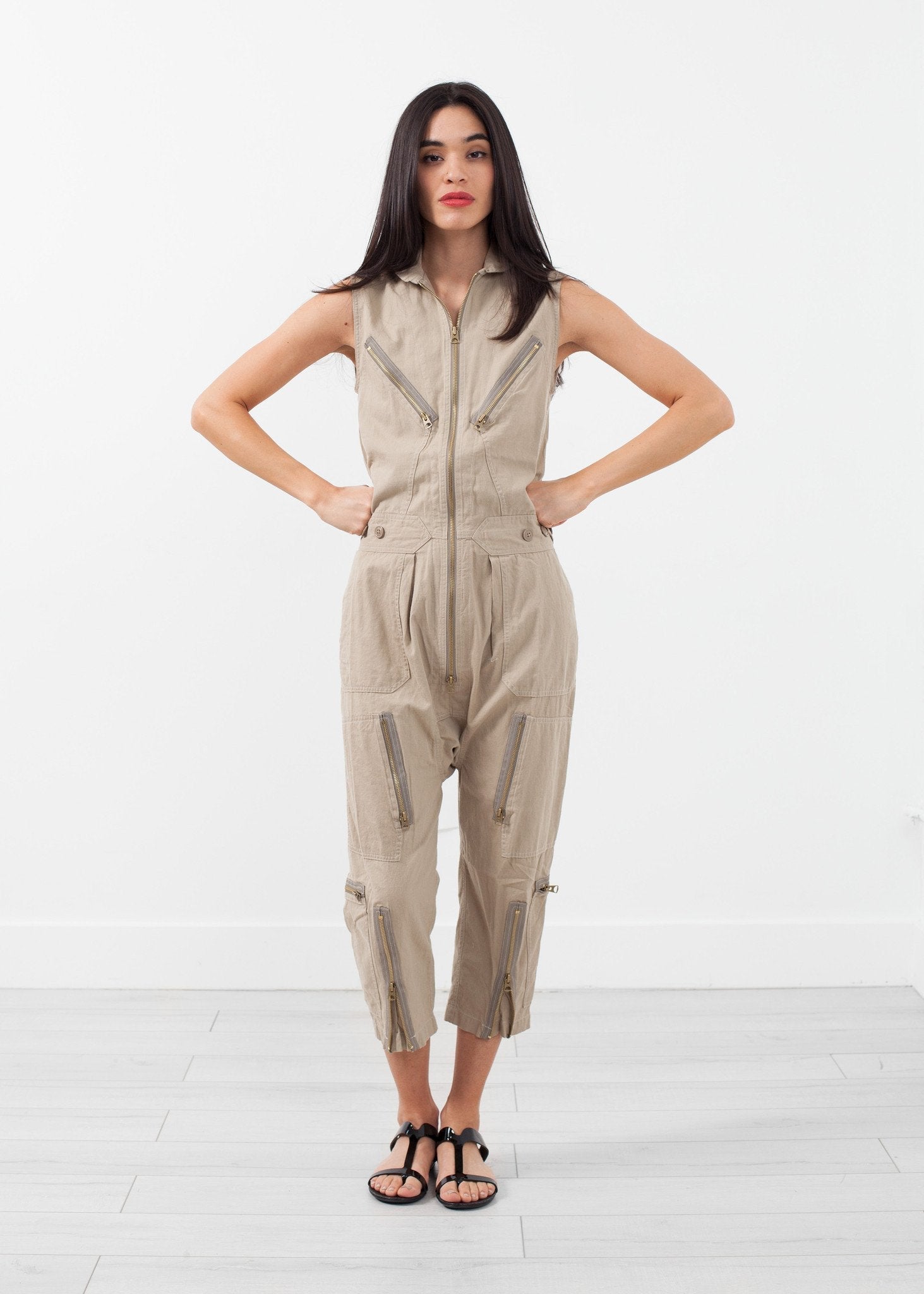 Sleeveless Harem Flightsuit (6707087573086)