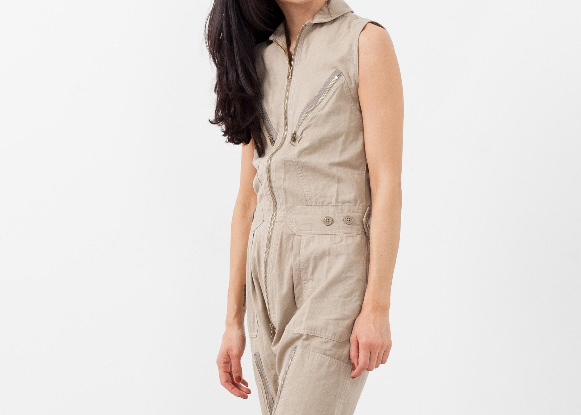 Sleeveless Harem Flightsuit (6707087573086)