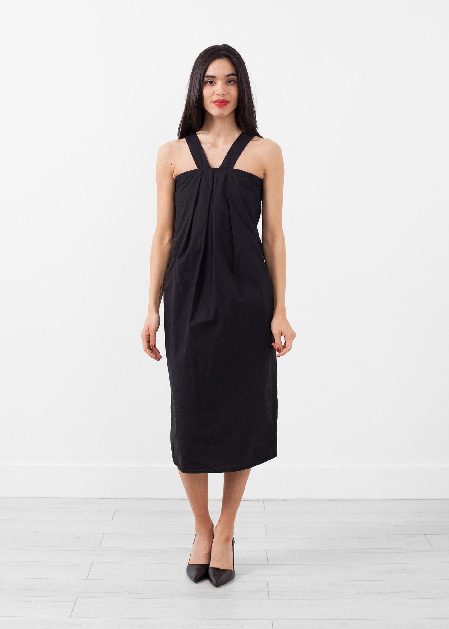 V-Strap Pocket Dress (6707062177886)