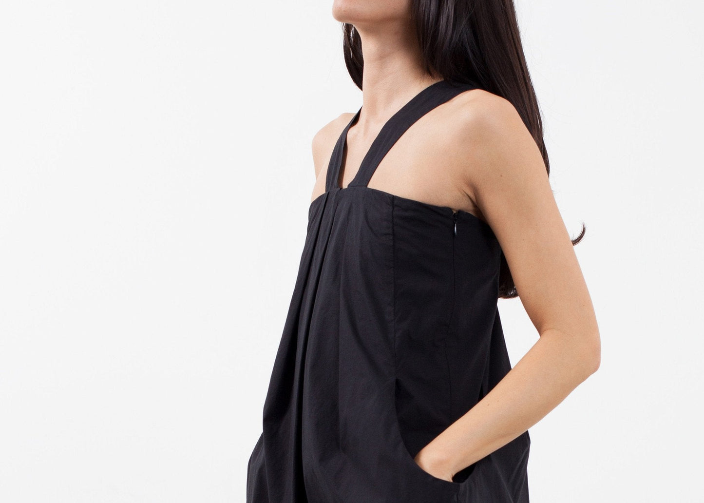 V-Strap Pocket Dress (6707062177886)