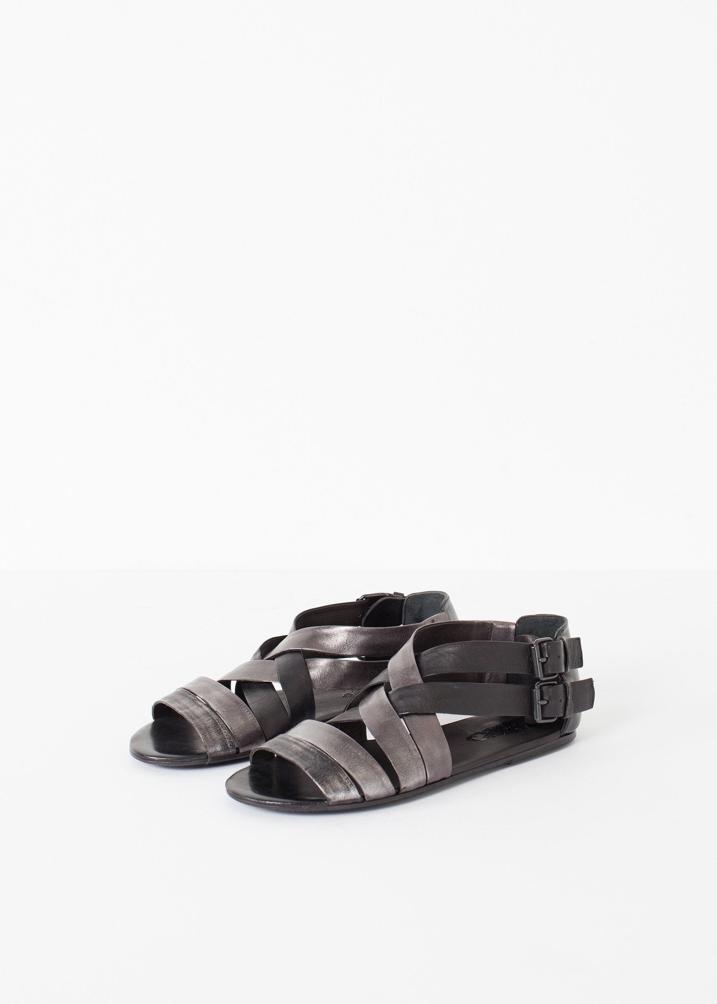 Wrap Sandal in Black/Steel (6707094159454)