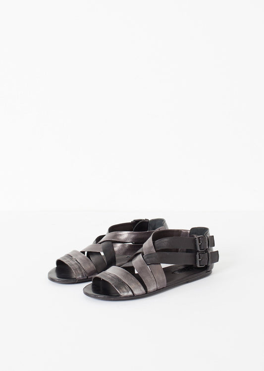 Wrap Sandal in Black/Steel (6707094159454)