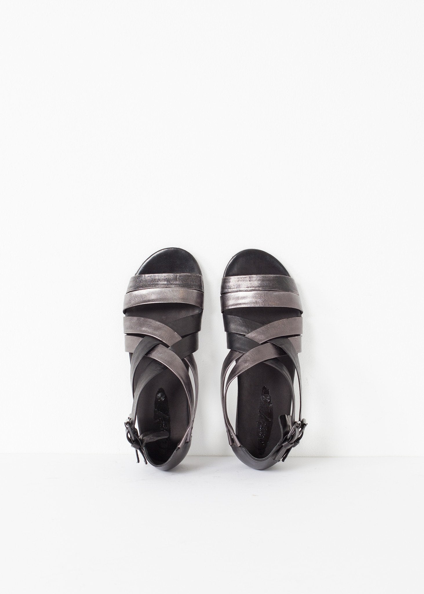 Wrap Sandal in Black/Steel (6707094159454)