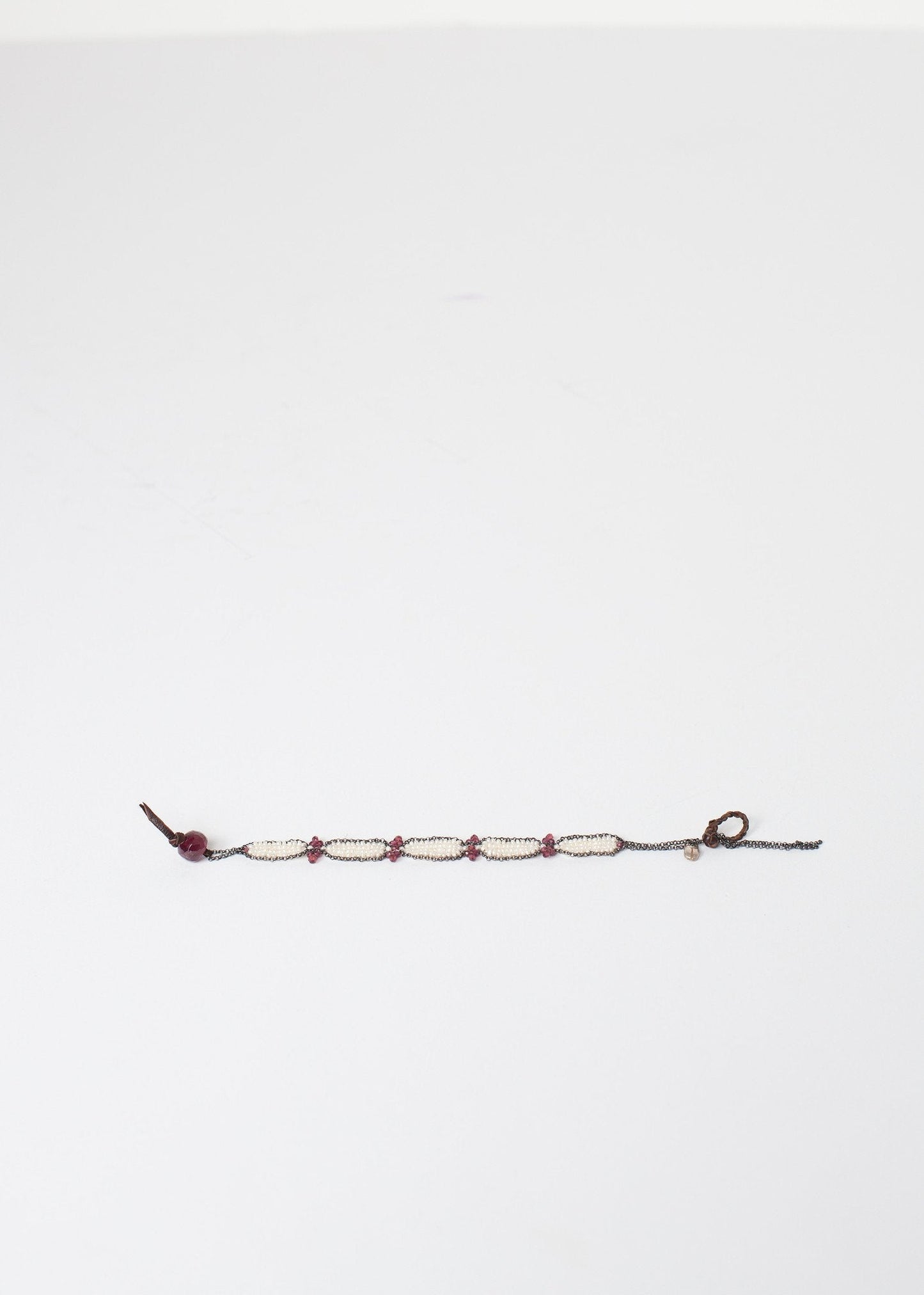 Garnet Bracelet in Frothy Pearl (6707094388830)