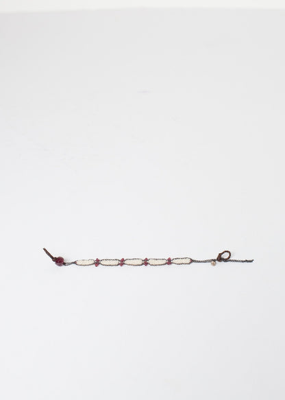Garnet Bracelet in Frothy Pearl (6707094388830)