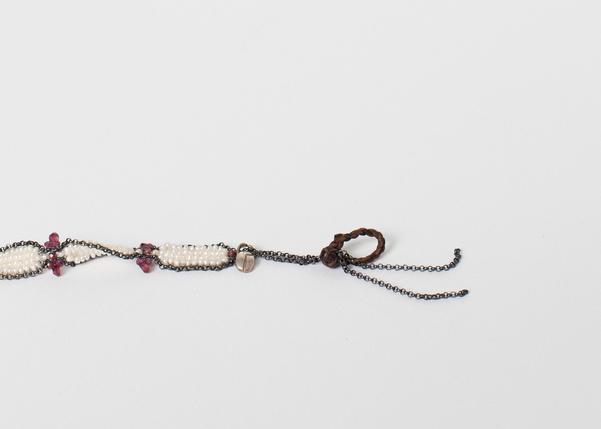 Garnet Bracelet in Frothy Pearl (6707094388830)