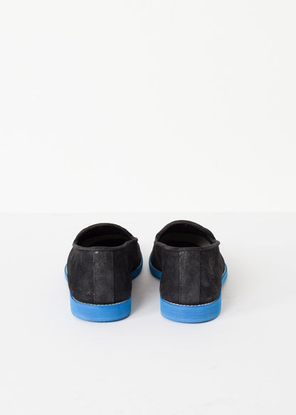 Suede Loafers - Black/Blue (6707106316382)