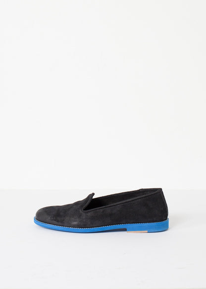 Suede Loafers - Black/Blue (6707106316382)