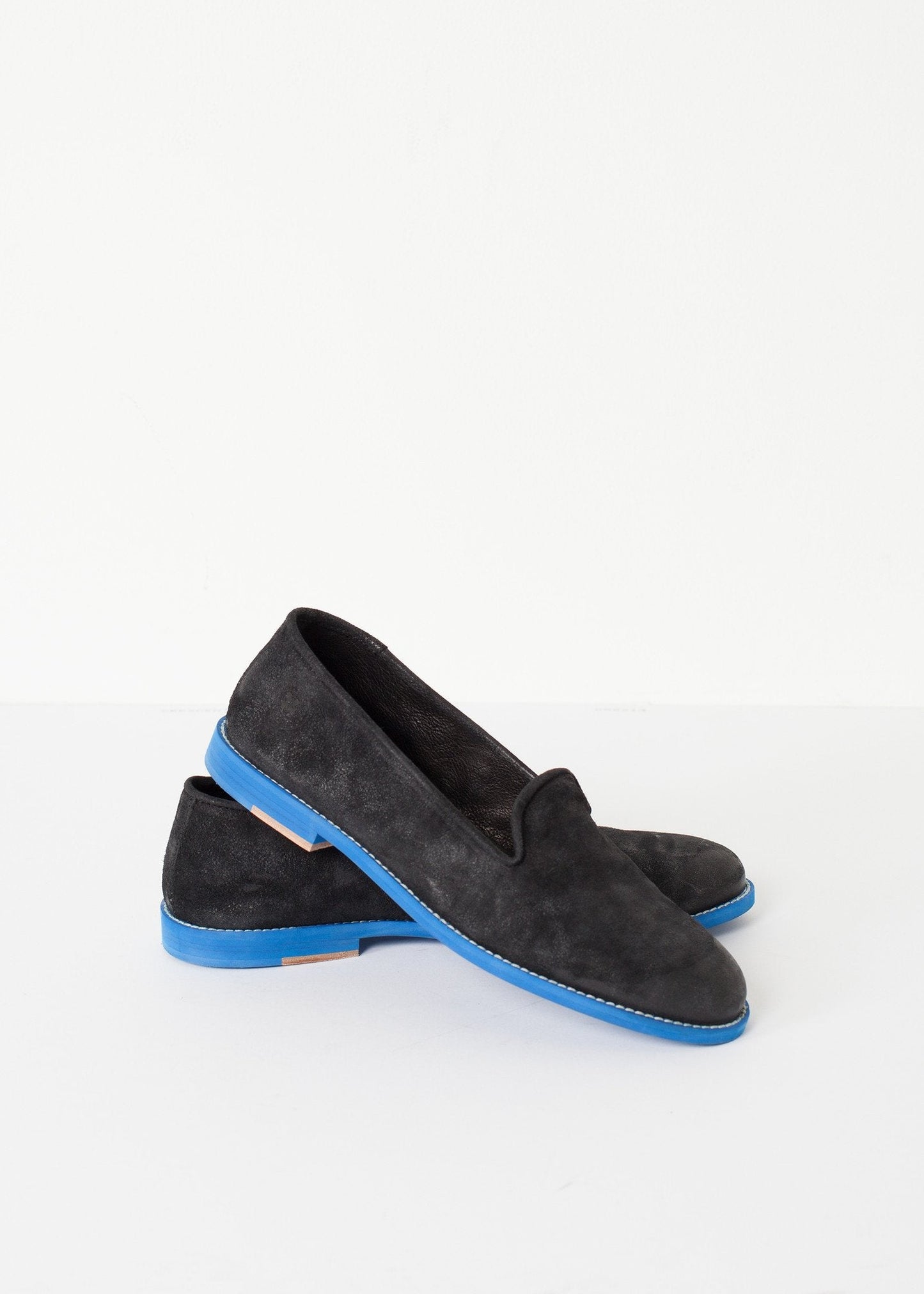 Suede Loafers - Black/Blue (6707106316382)