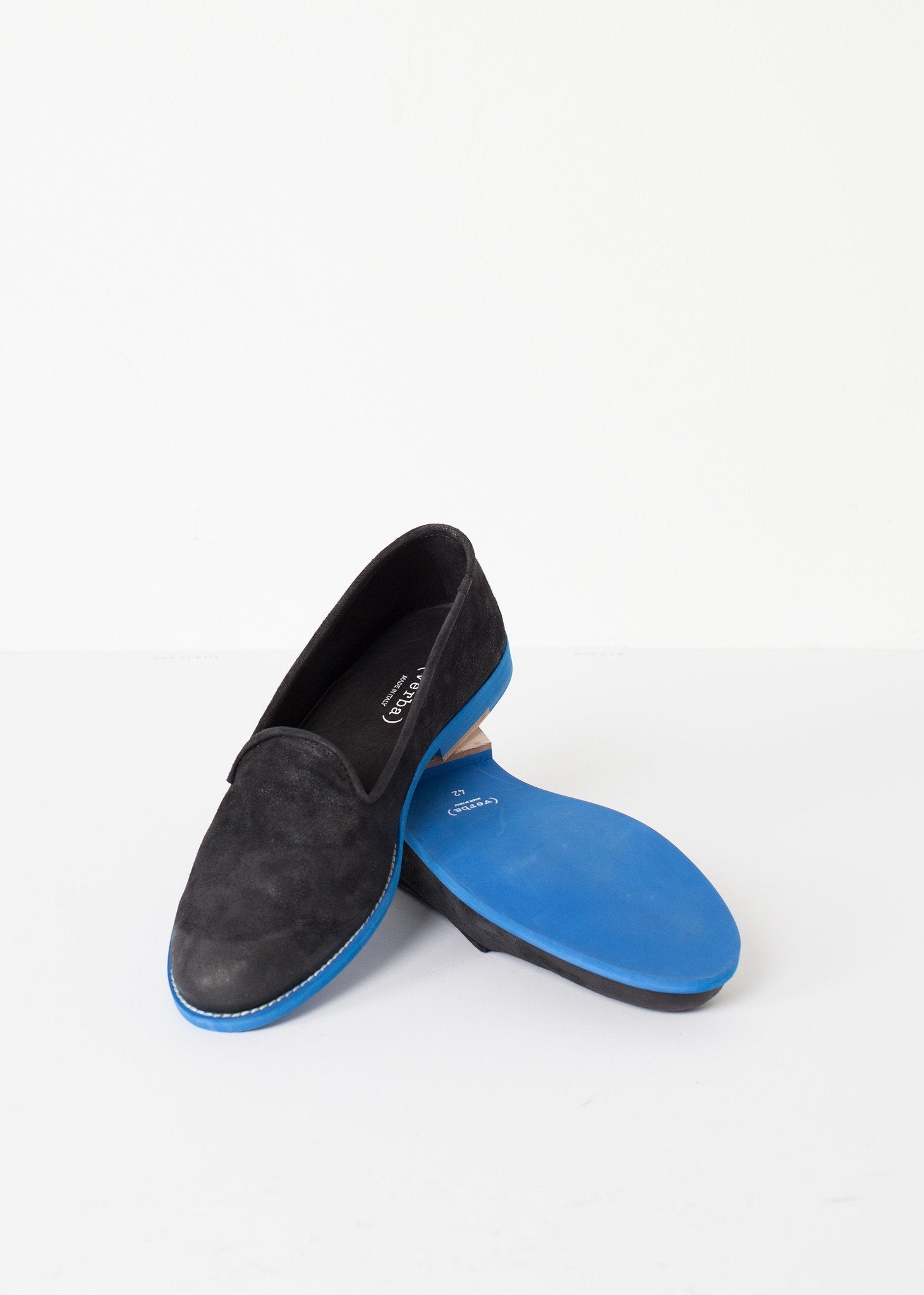Suede Loafers - Black/Blue (6707106316382)