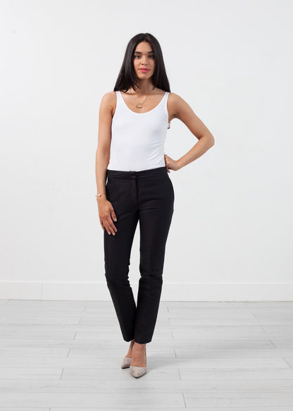 Straight Seam Trouser in Black (6707090128990)