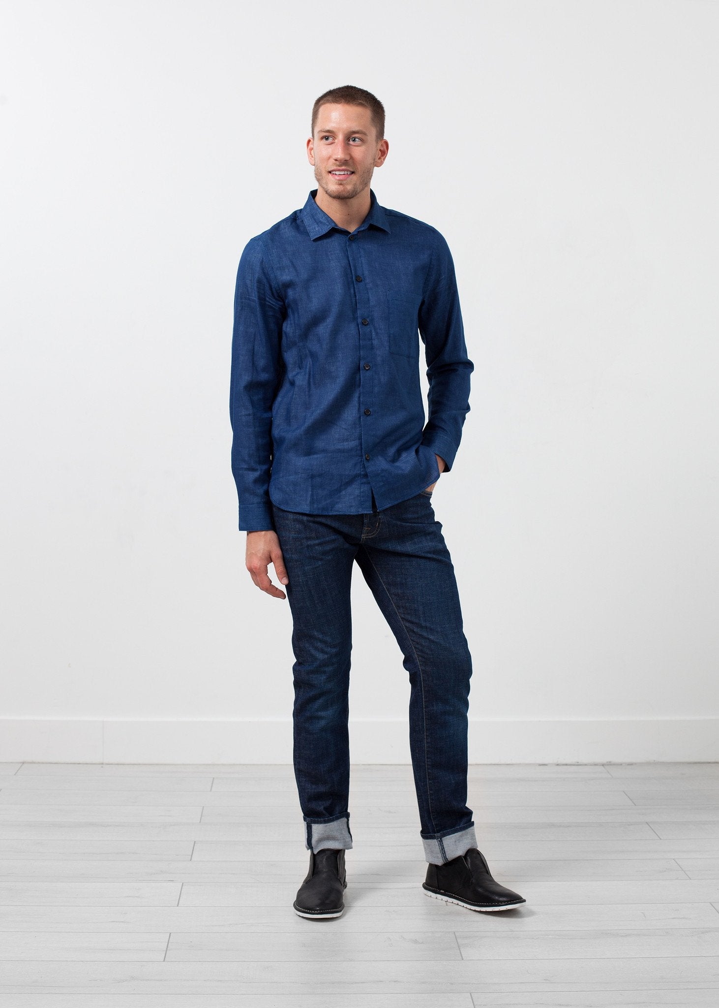 Casual Indigo Shirt (6707060867166)
