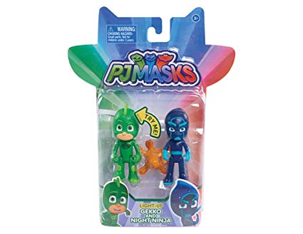 PJ Masks Light Up Gekko and Night Ninja Figure 2 Pack (6589229793374)
