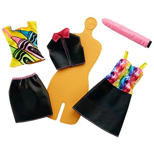 Barbie Crayola Rainbow Design Fashion Set (6589224190046)