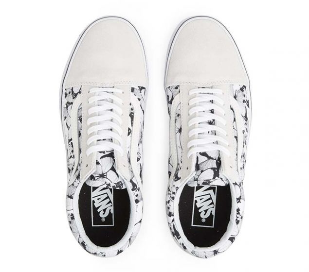VANS | OLD SKOOL (BUTTERFLY) TRUE WHITE | BLACK (6617444319326)