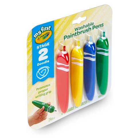 Crayola My First Washable Tripod Grip Paintbrush Pens (6589227991134)