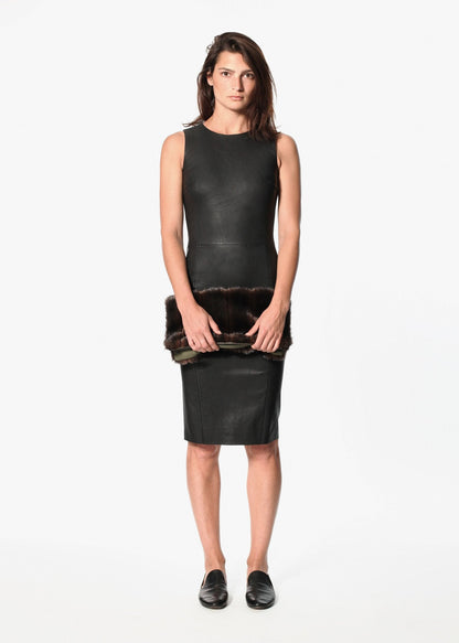 Iranta Leather Dress in Black (6707107004510)
