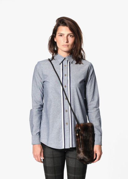 Chambray Boyfriend Shirt in Blue (6707102941278)