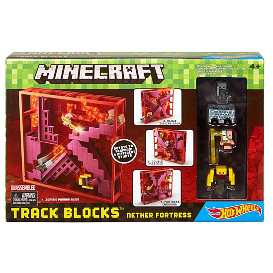 Minecraft Hot Wheels Track Blocks Nether Fortress Play Set (6589221732446)