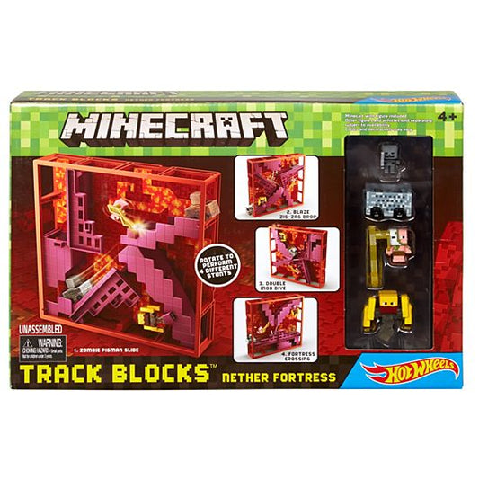 Minecraft Hot Wheels Track Blocks Nether Fortress Play Set (6589221732446)