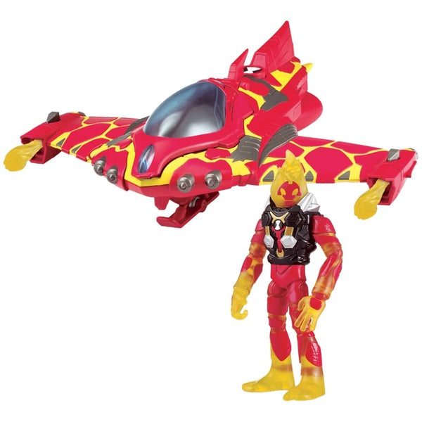 Ben 10 Transforming Vehicle With Figure - Heatblast Rocket Flyer (6589222060126)