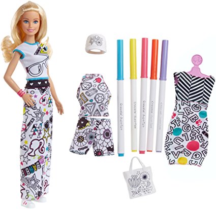 Barbie Crayola Color-In Fashion Doll and Fashions (6589223731294)