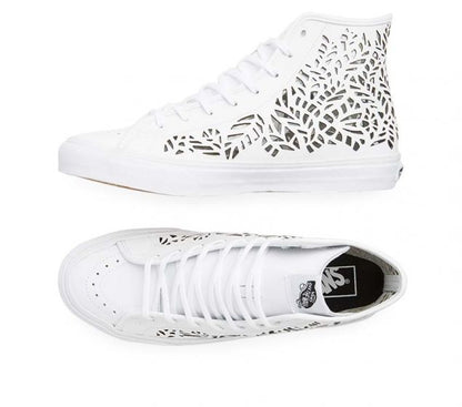 VANS | SK8-HI DECON (CUTOUT)| LEAVES/WHITE (6636813549662)