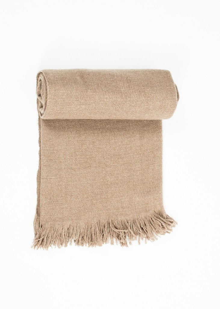 Cashmere Tassel Blanket in Brown (6707093176414)