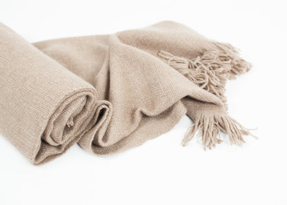 Cashmere Tassel Blanket in Brown (6707093176414)