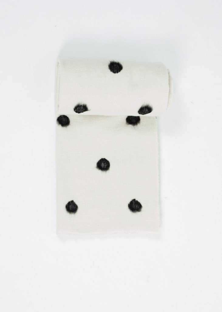 Cashmere Dot Shawl in Black/White (6707093143646)