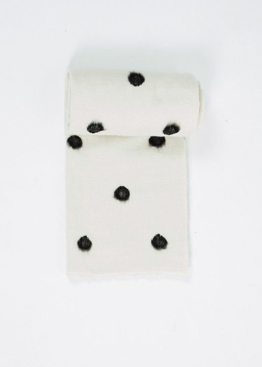 Cashmere Dot Shawl in Black/White (6707093143646)
