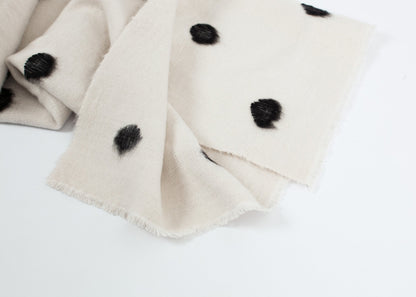 Cashmere Dot Shawl in Black/White (6707093143646)