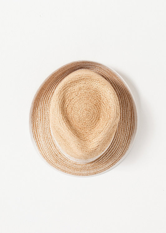 Washboard Hat in Straw/White (6707086426206)
