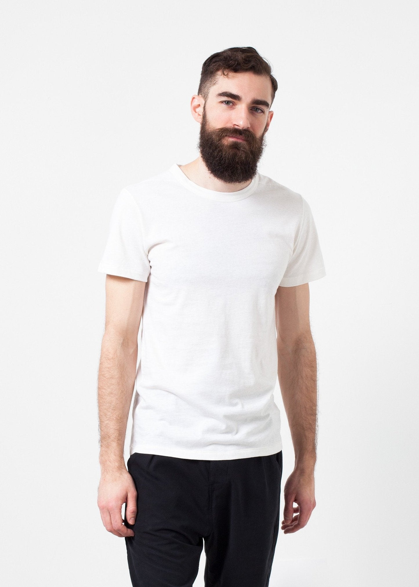 Comfort Tee in White Wool Blend (6707094978654)