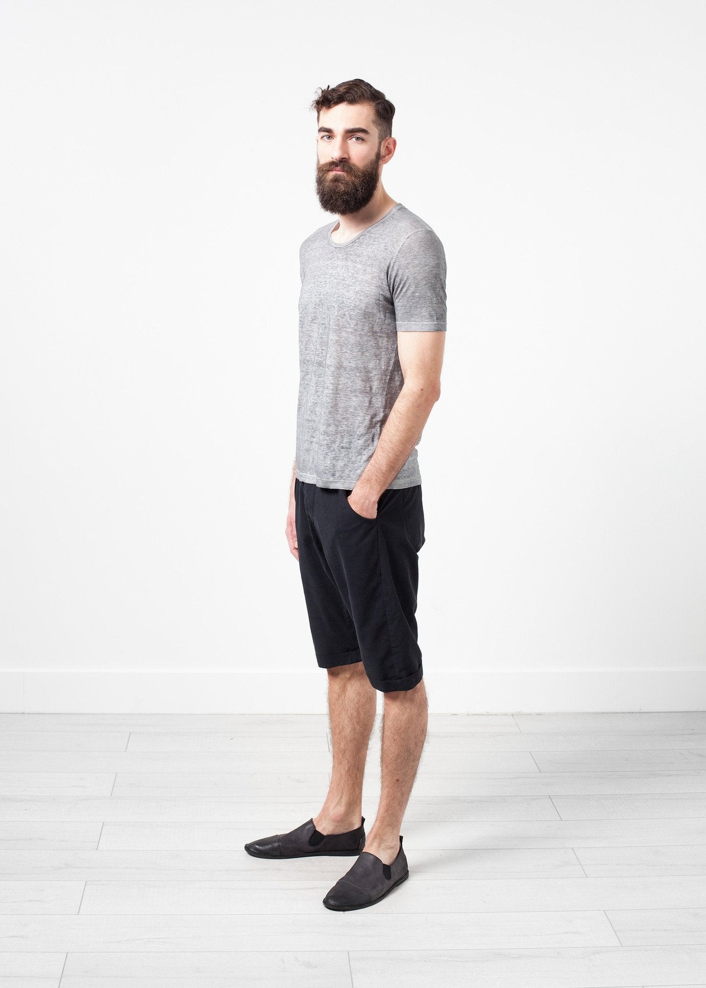 Linen T-shirt in Dolphin (6707081871454)