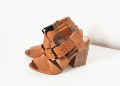 Buckle Strap Heel in Brown (6707094093918)