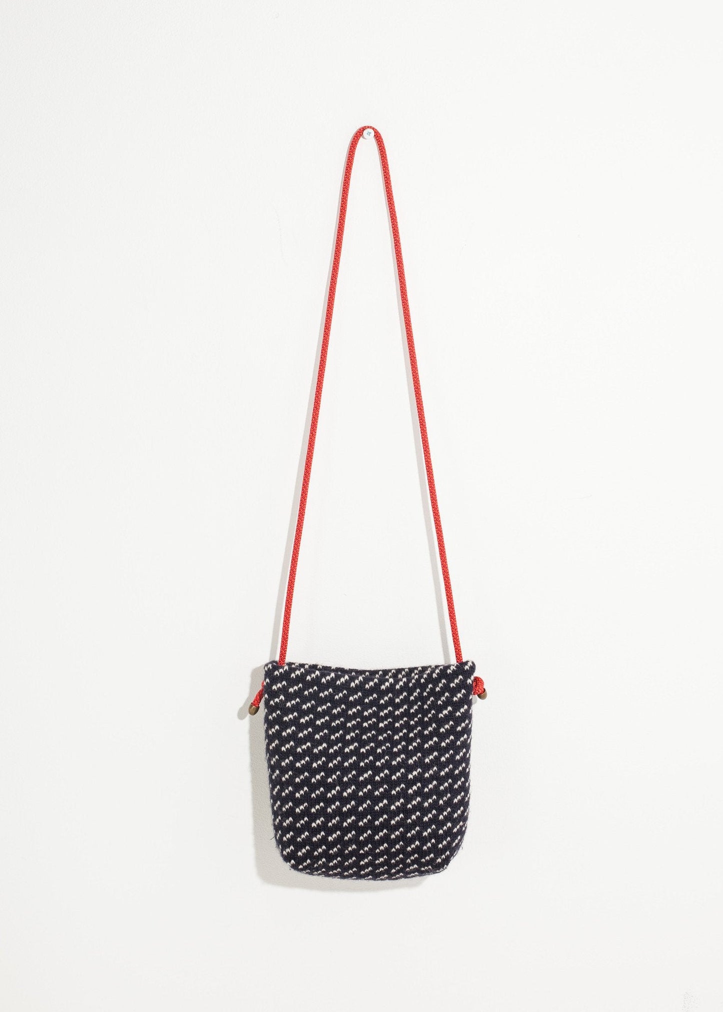 Wool Shoulder Pouch in Black/White (6707102875742)