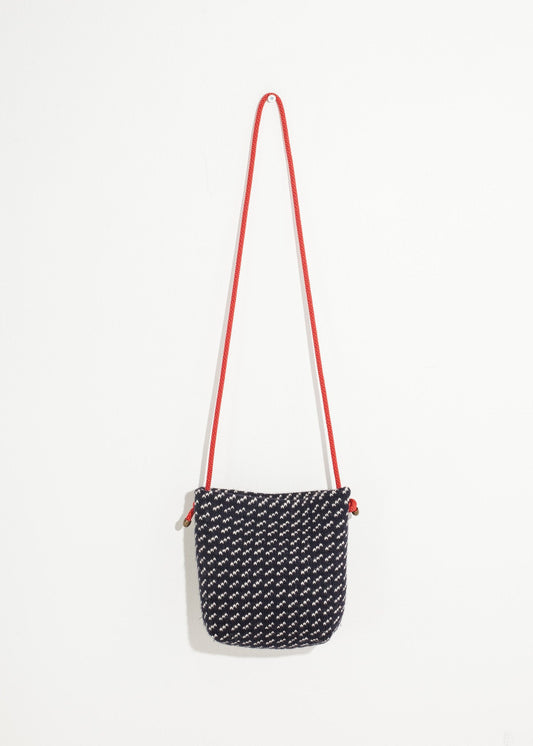 Wool Shoulder Pouch in Black/White (6707102875742)