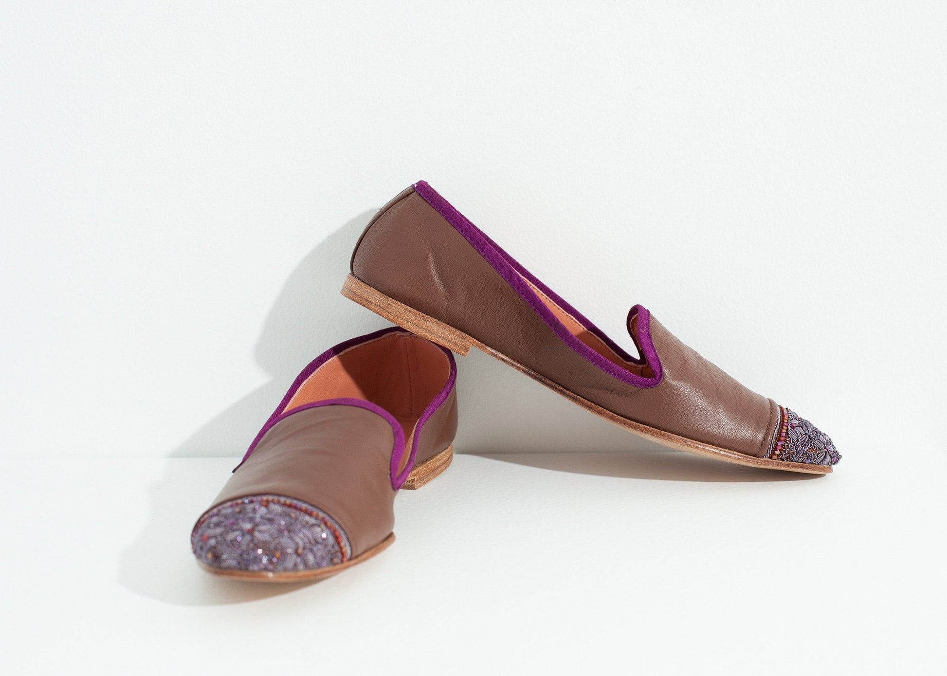 Bizi Cap Toe Loafer in Rose/Aubergine (6707105136734)