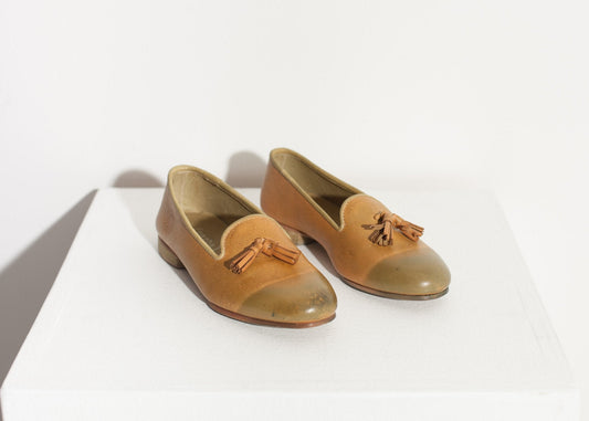Leather Loafer in Lime (6707106349150)