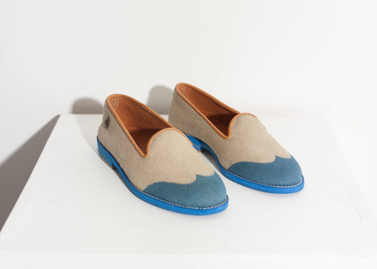 Wingtip Loafer in Blue (6707106578526)