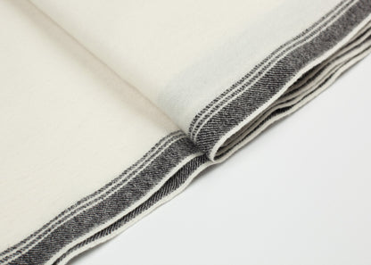 Edged Wool Scarf in Off White (6707103039582)