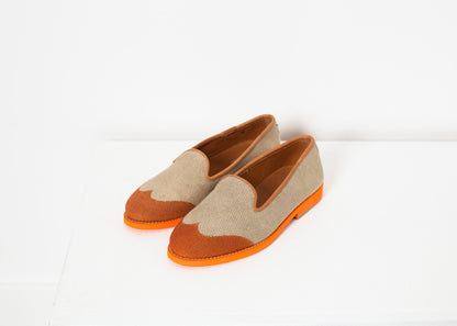 Wingtip Loafer in Orange (6707106545758)