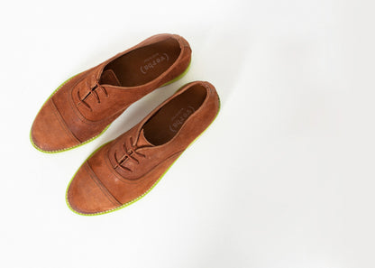 Suede Oxford in Natural/Lime (6707106447454)