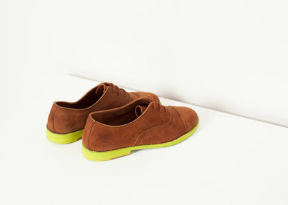 Suede Oxford in Natural/Lime (6707106447454)