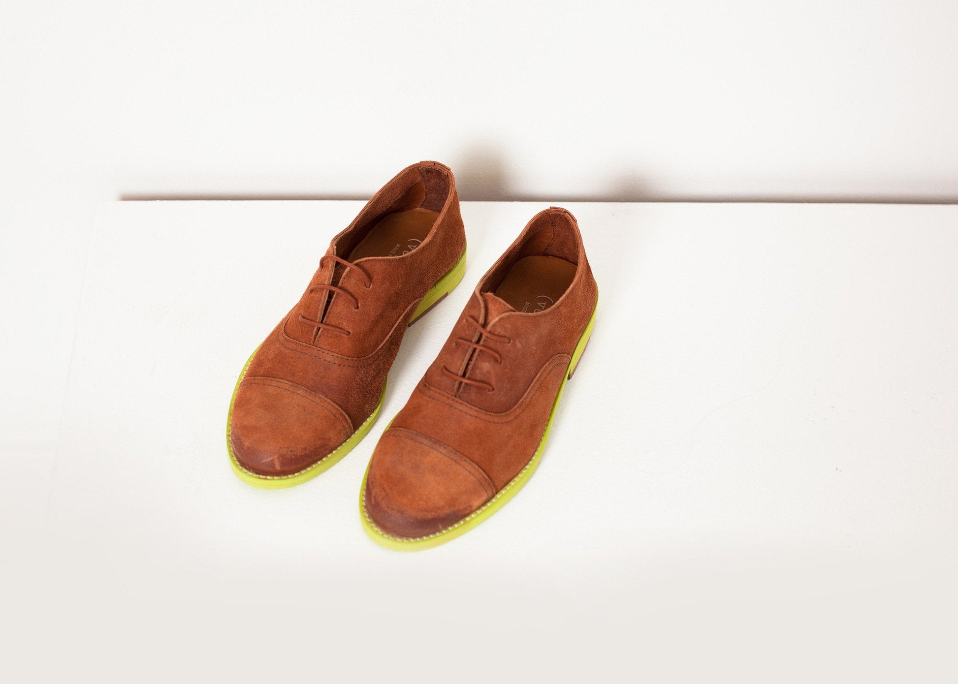Suede Oxford in Natural/Lime (6707106447454)