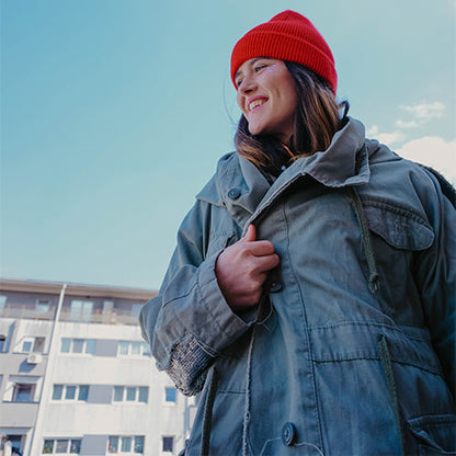 Full Sleeve Solid Women Parka Jacket (6707057393758)