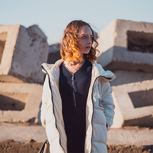 Sleeve Solid Women Parka Jacket (6707057426526)